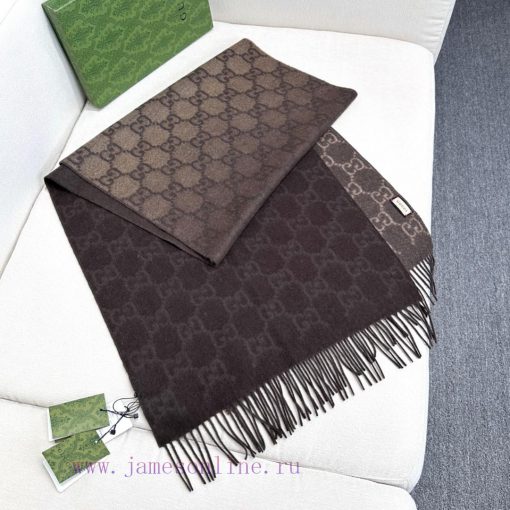 GUCCIGucci Perfect Gradient Purchasing Grade Latest Double sided Dual use Gucci Scarf, Forev12spmsrh - Image 7