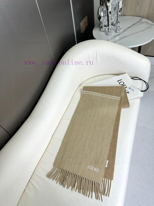 2024 LOVE double-sided scarf, medium weight double-sided wool and cashmere blend scarfFull c462cw06d - Image 7