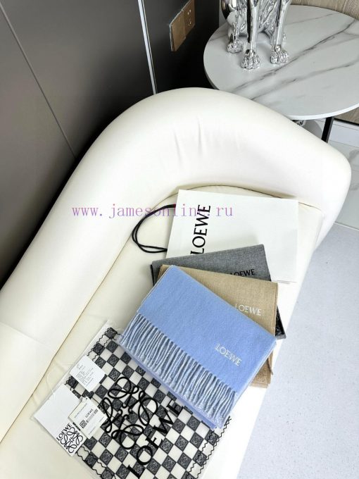 2024 LOVE double-sided scarf, medium weight double-sided wool and cashmere blend scarfFull c462cw06d - Image 10