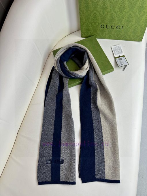 GUCCI's popular new high-end men's scarf features classic stripes and a simple logo, reflectyklihe72 - Image 7
