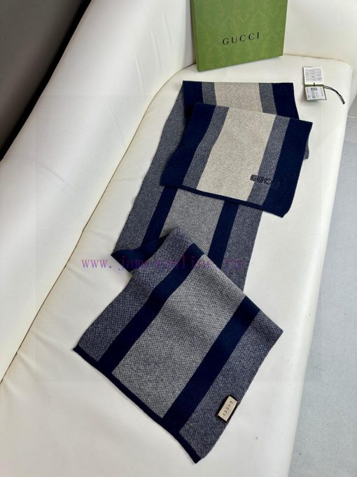GUCCI's popular new high-end men's scarf features classic stripes and a simple logo, reflectyklihe72 - Image 8