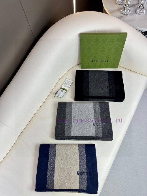 GUCCI's popular new high-end men's scarf features classic stripes and a simple logo, reflectyklihe72 - Image 10