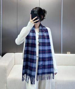 2024 Burberry official website plaid warhorse 100% top-quality cashmere material is very warvl3g26e6