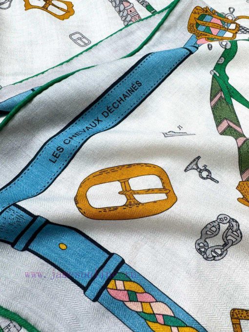 In 2025, the synchronized Hermes double-sided and color jumping horse 140 top-level silk casc6rogrpp - Image 7