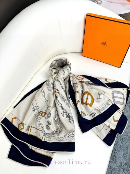 In 2025, the synchronized Hermes double-sided and color jumping horse 140 top-level silk cas36odgux8 - Image 6