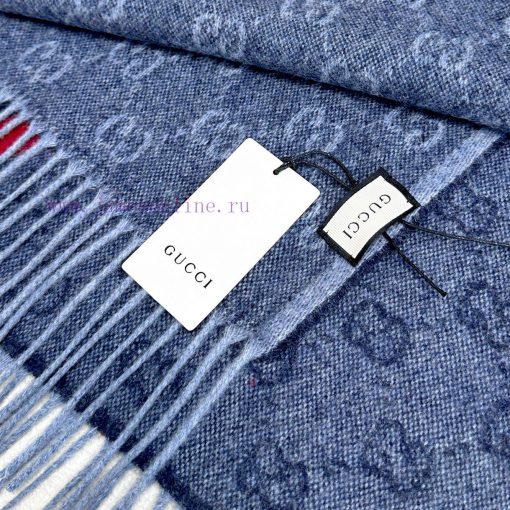 𝐆𝐮𝐜𝐜𝐢 New "Men's Double G Jacquard"Size37x190cm Material: 100% Beautiful Slave Baby WoolFashg961m2qo - Image 7