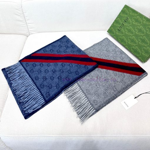 𝐆𝐮𝐜𝐜𝐢 New "Men's Double G Jacquard"Size37x190cm Material: 100% Beautiful Slave Baby WoolFashg961m2qo - Image 9