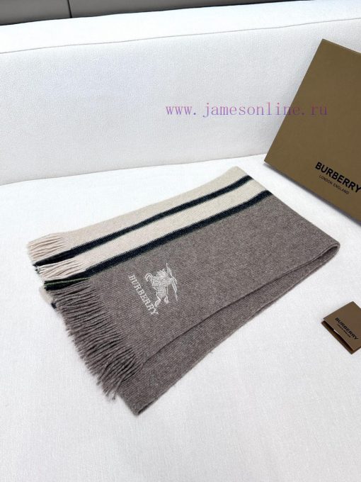 New 2024 unisex design, 100% pure cashmere Burberry, high-end cashmere knitted scarf can be zca5gk3c - Image 4