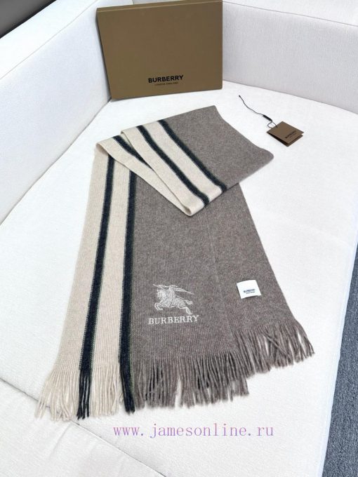 New 2024 unisex design, 100% pure cashmere Burberry, high-end cashmere knitted scarf can be zca5gk3c - Image 5