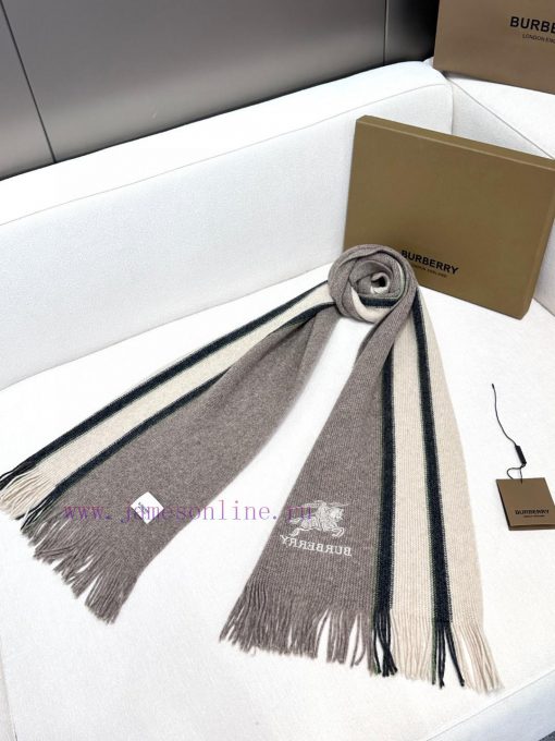 New 2024 unisex design, 100% pure cashmere Burberry, high-end cashmere knitted scarf can be zca5gk3c - Image 6