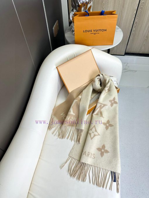 Gift the complete set of packaging boxes Lv Lv brand 𝑹𝒆𝒚𝒌𝒋𝒂𝒗𝒊𝒌 double-sided cashmere scarf i316q1tbx - Image 6