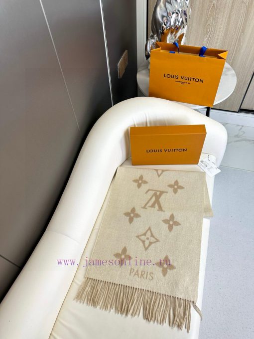 Gift the complete set of packaging boxes Lv Lv brand 𝑹𝒆𝒚𝒌𝒋𝒂𝒗𝒊𝒌 double-sided cashmere scarf i316q1tbx - Image 7