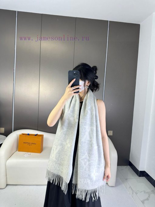 Gift the complete set of packaging boxes Lv Lv brand 𝑹𝒆𝒚𝒌𝒋𝒂𝒗𝒊𝒌 double-sided cashmere scarf in6opuqdg