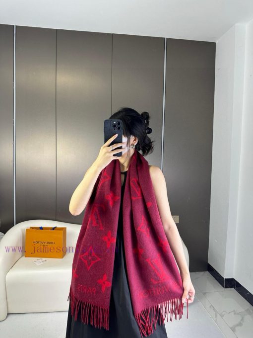Gift the complete set of packaging boxes Lv Lv brand 𝑹𝒆𝒚𝒌𝒋𝒂𝒗𝒊𝒌 double-sided cashmere scarf ibok3rb07