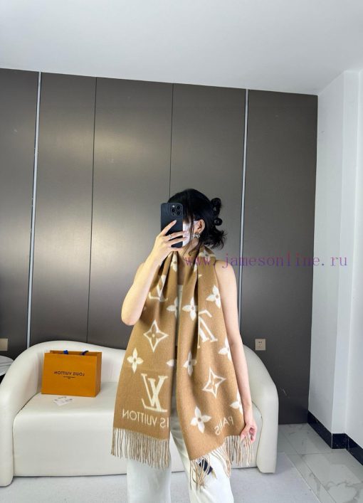 Gift the complete set of packaging boxes Lv Lv brand 𝑹𝒆𝒚𝒌𝒋𝒂𝒗𝒊𝒌 double-sided cashmere scarf iyxjun8sx - Image 2
