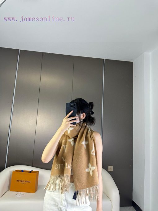 Gift the complete set of packaging boxes Lv Lv brand 𝑹𝒆𝒚𝒌𝒋𝒂𝒗𝒊𝒌 double-sided cashmere scarf iyxjun8sx - Image 3