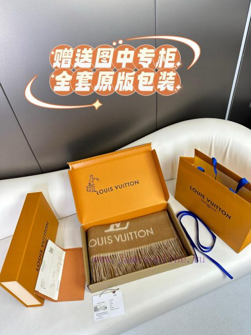 Gift the complete set of packaging boxes Lv Lv brand 𝑹𝒆𝒚𝒌𝒋𝒂𝒗𝒊𝒌 double-sided cashmere scarf iyxjun8sx - Image 4