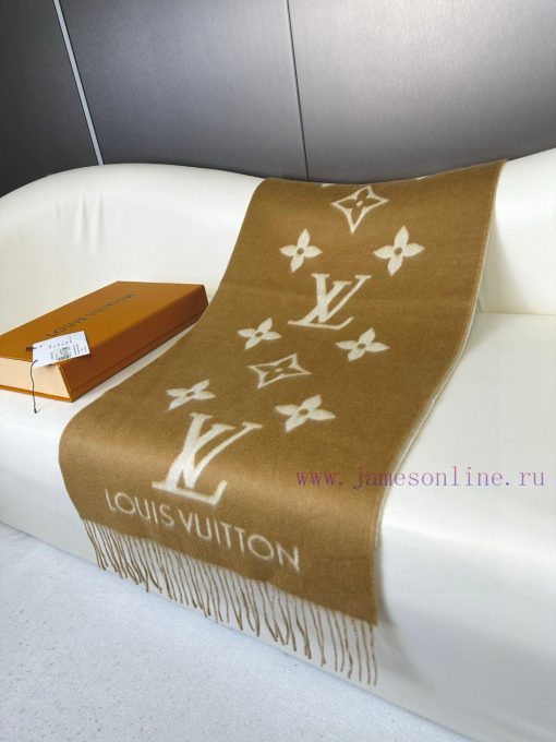 Gift the complete set of packaging boxes Lv Lv brand 𝑹𝒆𝒚𝒌𝒋𝒂𝒗𝒊𝒌 double-sided cashmere scarf iyxjun8sx - Image 5