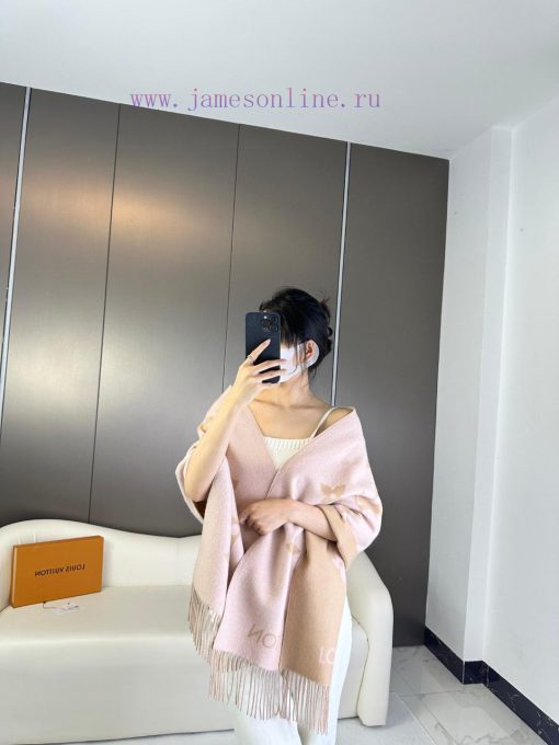 Gift the complete set of packaging boxes Lv Lv brand 𝑹𝒆𝒚𝒌𝒋𝒂𝒗𝒊𝒌 double-sided cashmere scarf i60lnk471