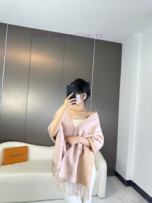 Gift the complete set of packaging boxes Lv Lv brand 𝑹𝒆𝒚𝒌𝒋𝒂𝒗𝒊𝒌 double-sided cashmere scarf i60lnk471 - Image 2