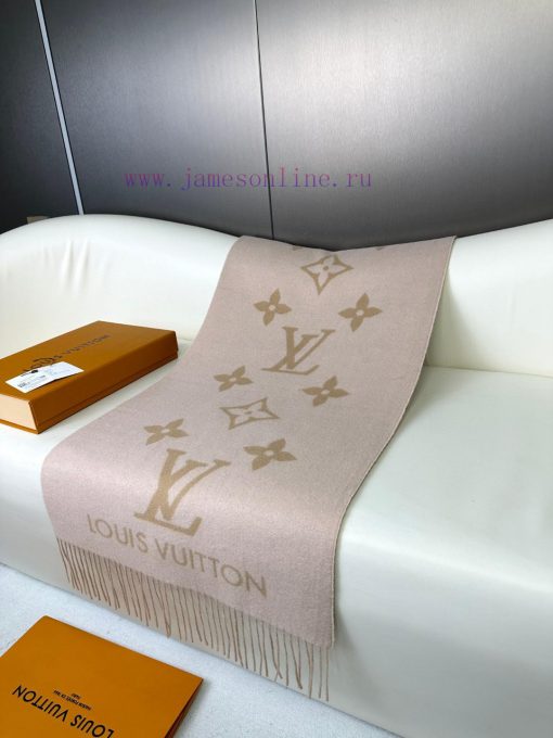 Gift the complete set of packaging boxes Lv Lv brand 𝑹𝒆𝒚𝒌𝒋𝒂𝒗𝒊𝒌 double-sided cashmere scarf i60lnk471 - Image 5