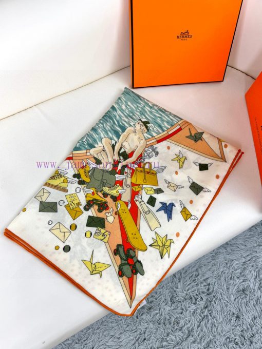 In 2025, synchronized Hermes double-sided and same color Hermes flagship 140 top-level silk z95iuruz - Image 4