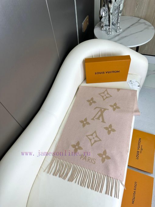 Gift the complete set of packaging boxes Lv Lv brand 𝑹𝒆𝒚𝒌𝒋𝒂𝒗𝒊𝒌 double-sided cashmere scarf i60lnk471 - Image 7