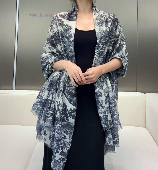 Dior's new Iru Animal Jungle Silk Cashmere Scarf Long Shawl is pure luxury and fashionable. hklhcn1e - Image 2