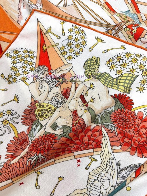 In 2025, synchronized Hermes double-sided and same color Hermes flagship 140 top-level silk z95iuruz - Image 9