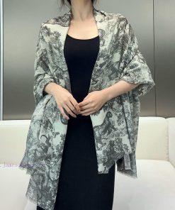 Dior's new Iru Animal Jungle Silk Cashmere Scarf Long Shawl is pure luxury and fashionable. mebyejaz