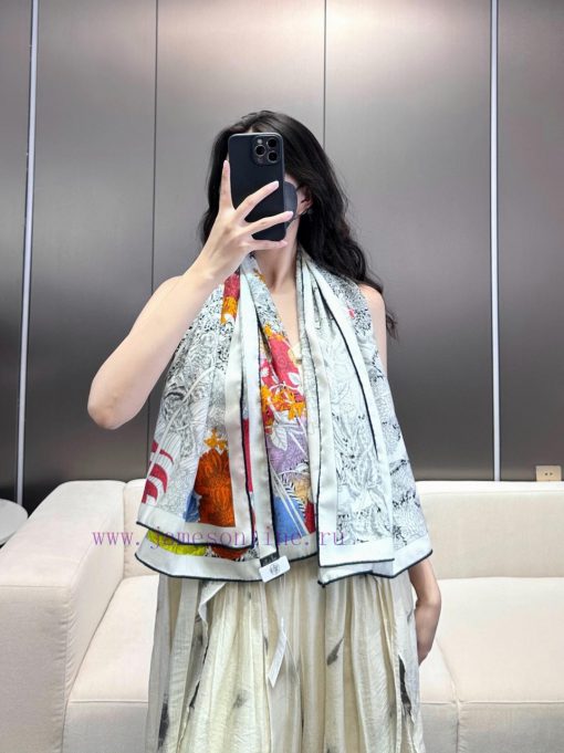 In 2025, synchronized Hermes double-sided and same color Hermes flagship 140 top-level silk t888tgy4