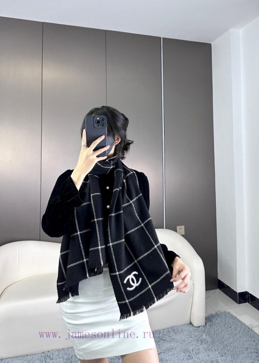 New 2023 CHA Chanel Autumn/Winter Product Cashmere Lightweight Scarf Selected from premium c4onqcqb9 - Image 3