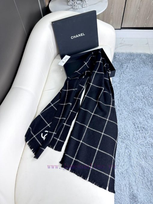 New 2023 CHA Chanel Autumn/Winter Product Cashmere Lightweight Scarf Selected from premium c4onqcqb9 - Image 6