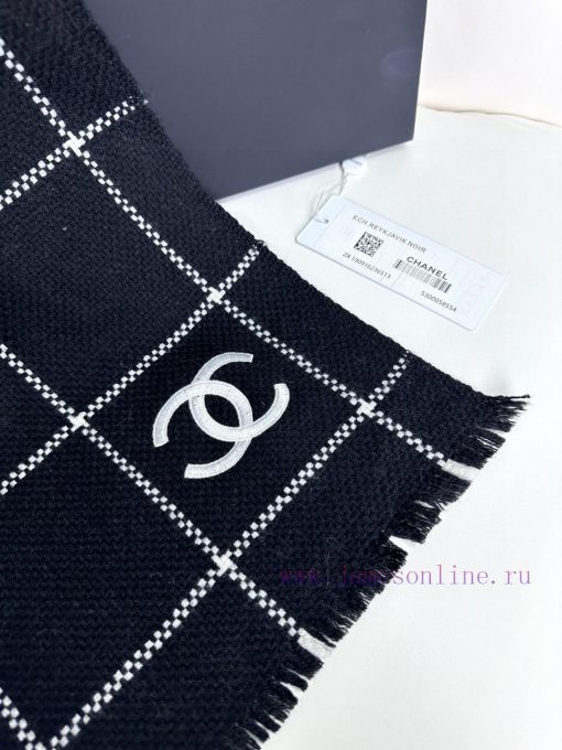 New 2023 CHA Chanel Autumn/Winter Product Cashmere Lightweight Scarf Selected from premium c4onqcqb9 - Image 9