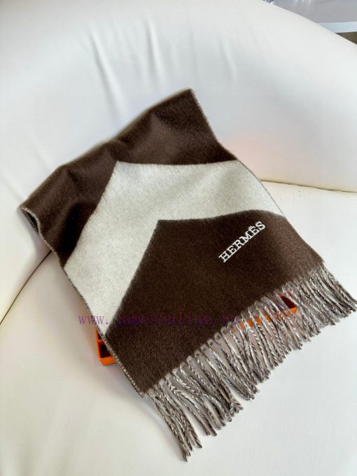 Big H double-sided jacquard thickened tassel scarfBuy and cherish it, as they are all exportnkxankwc - Image 4