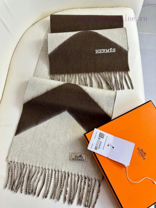 Big H double-sided jacquard thickened tassel scarfBuy and cherish it, as they are all exportnkxankwc - Image 7