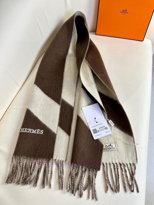 Big H double-sided jacquard thickened tassel scarfBuy and cherish it, as they are all exportnkxankwc - Image 8