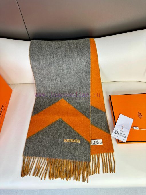 Big H double-sided jacquard thickened tassel scarfBuy and cherish it, as they are all exportr74ksid7 - Image 5