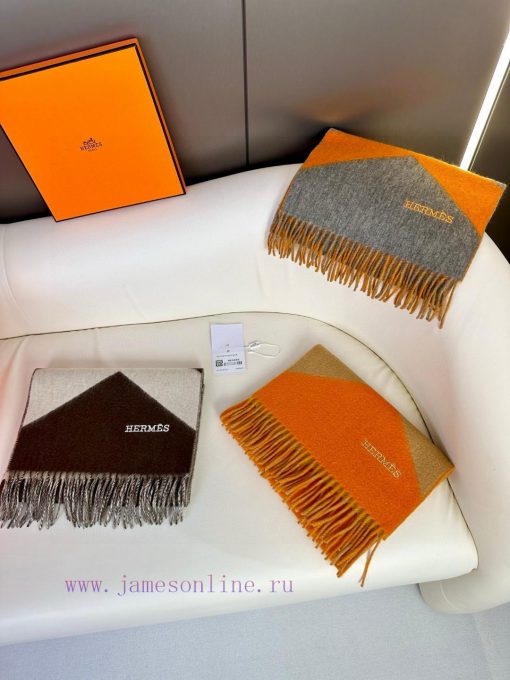 Big H double-sided jacquard thickened tassel scarfBuy and cherish it, as they are all exportr74ksid7 - Image 10