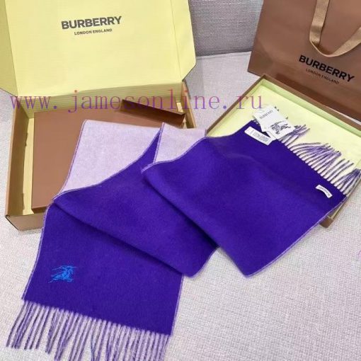 𝐁𝐔𝐑𝐁𝐄𝐑𝐑𝐘 Double sided solid color embroidered long scarf official website synchronized new ️ohgx2vdi - Image 6