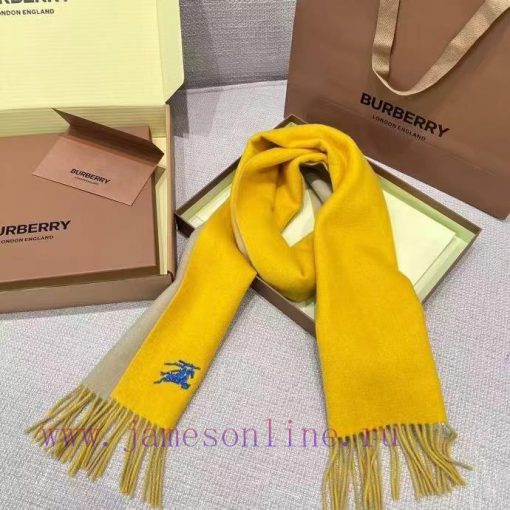 𝐁𝐔𝐑𝐁𝐄𝐑𝐑𝐘 Double sided solid color embroidered long scarf official website synchronized new ️guv9ny6b - Image 4