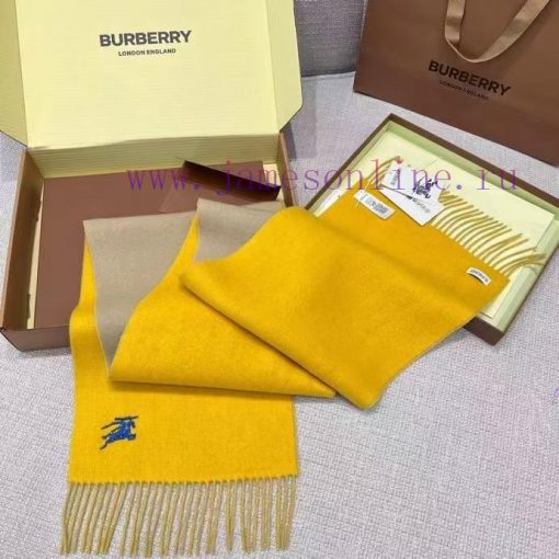 𝐁𝐔𝐑𝐁𝐄𝐑𝐑𝐘 Double sided solid color embroidered long scarf official website synchronized new ️guv9ny6b - Image 6