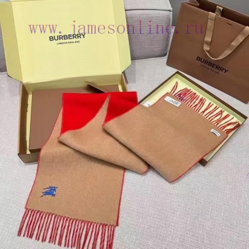 𝐁𝐔𝐑𝐁𝐄𝐑𝐑𝐘 Double sided solid color embroidered long scarf official website synchronized new ️j98i9q0k - Image 6