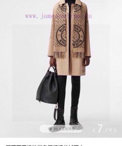 The Burberry double-sided badge plaid cashmere scarf features a classic cashmere plaid on onjeox613i