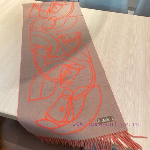 Hermes Casaque Entrelacs Equestres Scarf ️ This cashmere scarf features delicate contrastingv8gvojqb - Image 6