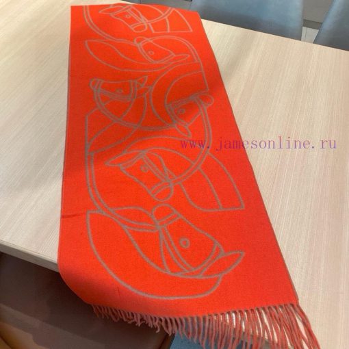 Hermes Casaque Entrelacs Equestres Scarf ️ This cashmere scarf features delicate contrastingv8gvojqb - Image 7