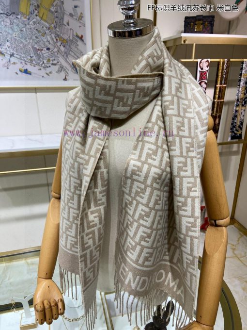 Explosive FEN/DIFF logo cashmere fringe long scarf official website updated synchronously, bvw97wyni - Image 9
