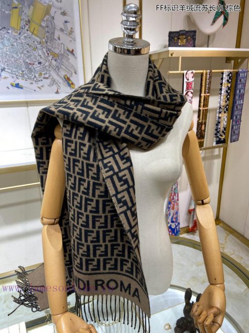 Explosive FEN/DIFF logo cashmere fringe long scarf official website updated synchronously, bqhos4pnz - Image 8