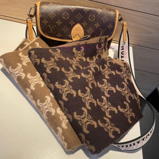 CELINE Classic Cashmere Scarf, come with a hard item In terms of the arrangement of Ma Liu Tnemckcce - Image 3