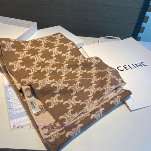 CELINE Classic Cashmere Scarf, come with a hard item In terms of the arrangement of Ma Liu T8036m9o7 - Image 5